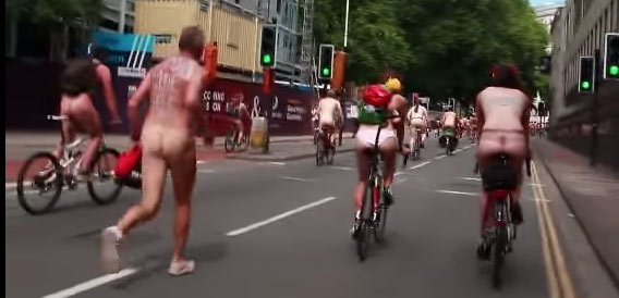 naked bike ride running bristol