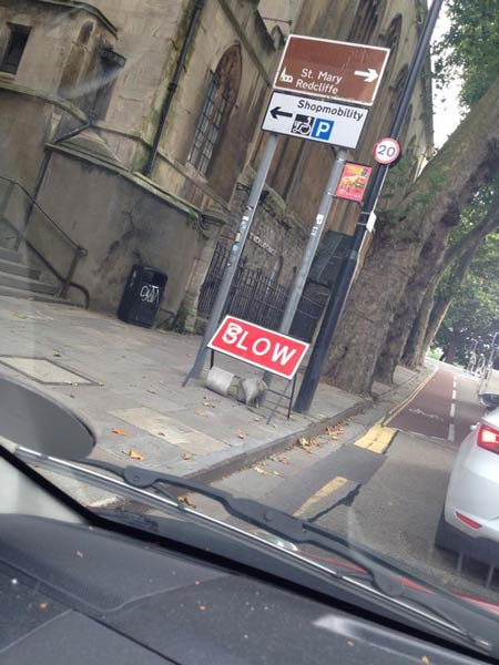 blow sign in bristol